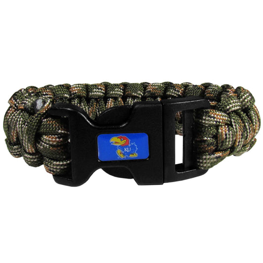 Kansas Jayhawks Camo Survivor Bracelet - Kansas Jayhawks - Flyclothing LLC