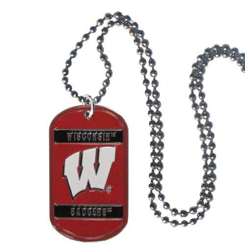 Wisconsin Badgers Tag Necklace - Wisconsin Badgers - Flyclothing LLC