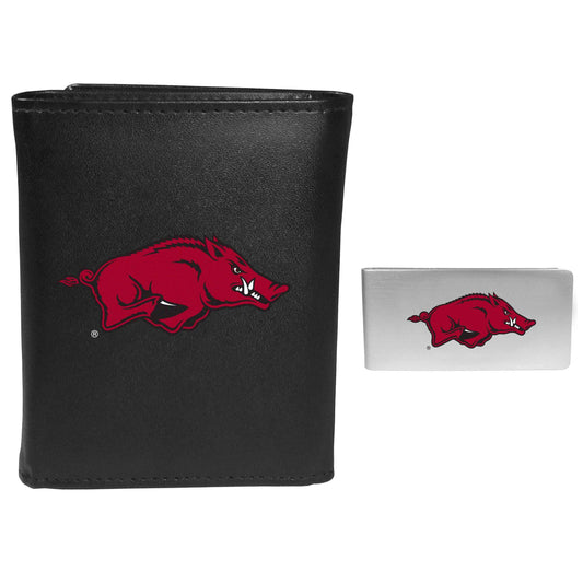 Arkansas Razorbacks Tri-fold Wallet & Money Clip - Arkansas Razorbacks - Flyclothing LLC