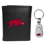 Arkansas Razorbacks Tri-fold Wallet & Steel Key Chain - Arkansas Razorbacks - Flyclothing LLC