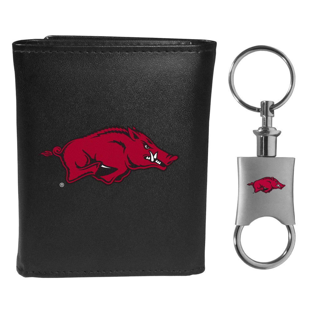Arkansas Razorbacks Tri-fold Wallet & Valet Key Chain - Arkansas Razorbacks - Flyclothing LLC