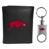 Arkansas Razorbacks Tri-fold Wallet & Valet Key Chain - Arkansas Razorbacks - Flyclothing LLC