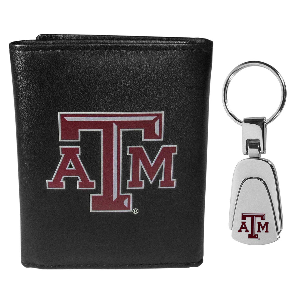 Texas A & M Aggies Tri-fold Wallet & Steel Key Chain - Texas A&M - Flyclothing LLC