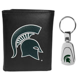 Michigan St. Spartans Tri-fold Wallet & Steel Key Chain - Michigan St. Spartans - Flyclothing LLC