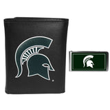 Michigan St. Spartans Tri-fold Wallet & Color Money Clip - Michigan St. Spartans - Flyclothing LLC