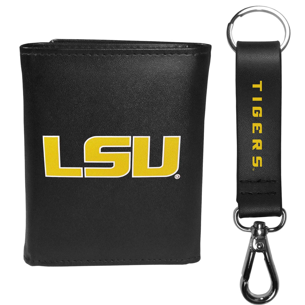 LSU Tigers Tri-fold Wallet & Strap Key Chain - LSU Tigers - Flyclothing LLC