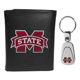 Mississippi St. Bulldogs Tri-fold Wallet & Steel Key Chain - Mississippi St. Bulldogs - Flyclothing LLC