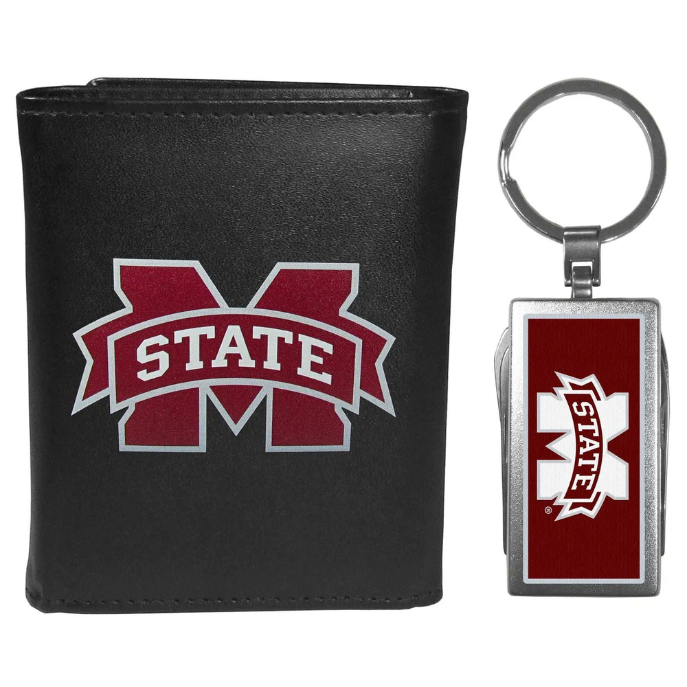 Mississippi St. Bulldogs Tri-fold Wallet & Multitool Key Chain - Mississippi St. Bulldogs - Flyclothing LLC