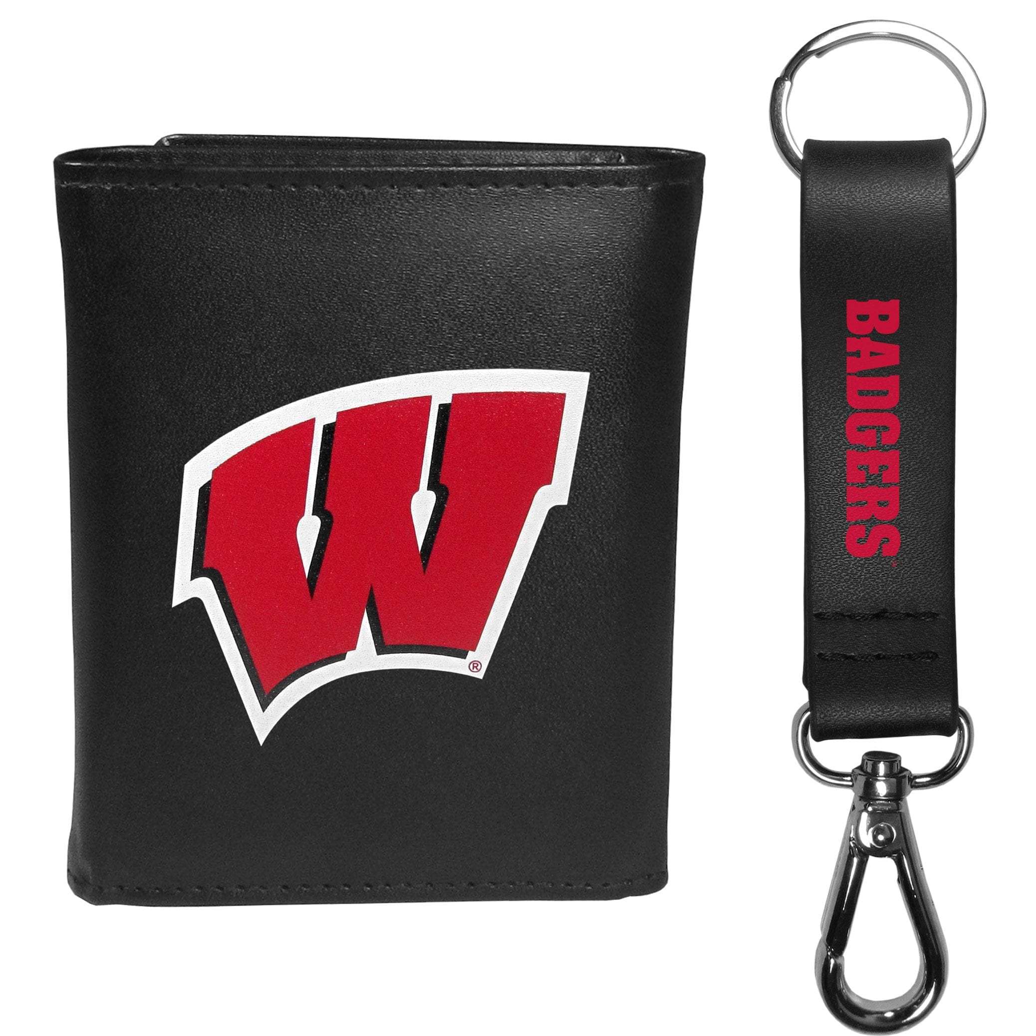 Wisconsin Badgers Tri-fold Wallet & Strap Key Chain - Wisconsin Badgers - Flyclothing LLC