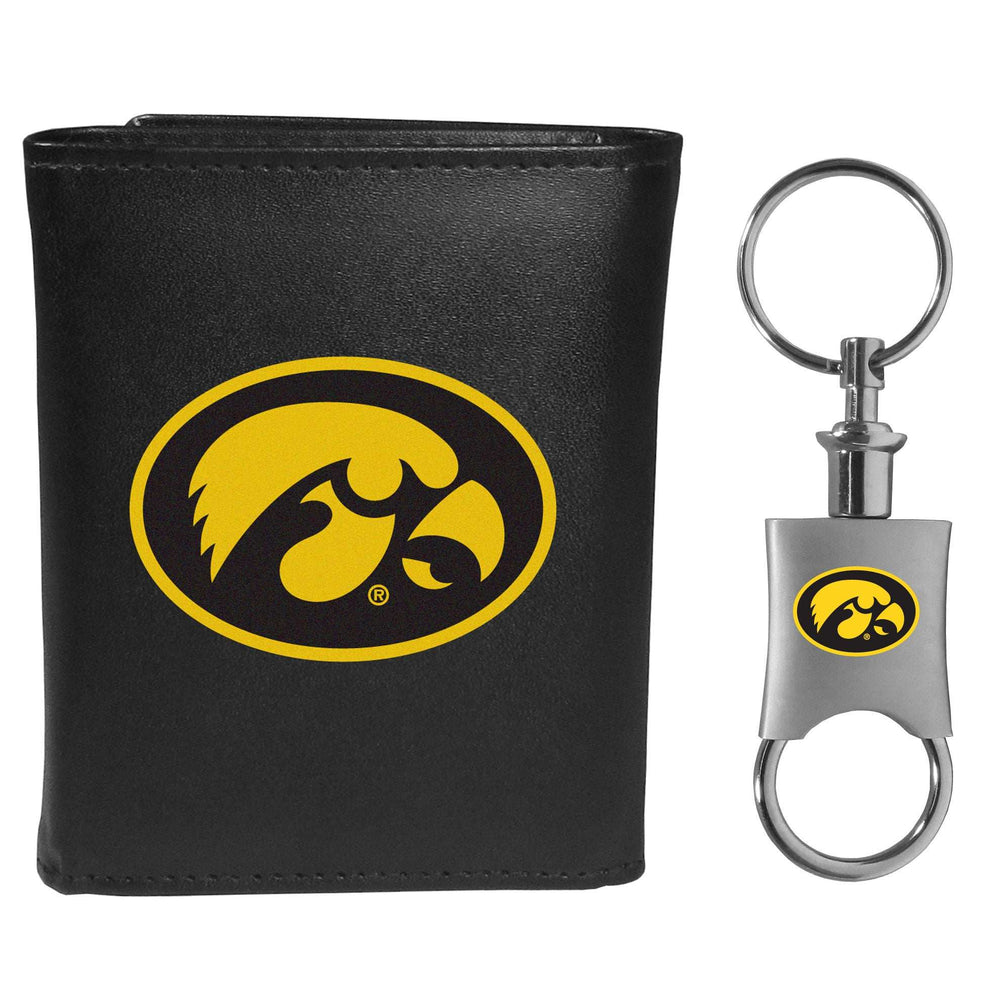 Iowa Hawkeyes Tri-fold Wallet & Valet Key Chain - Iowa Hawkeyes - Flyclothing LLC