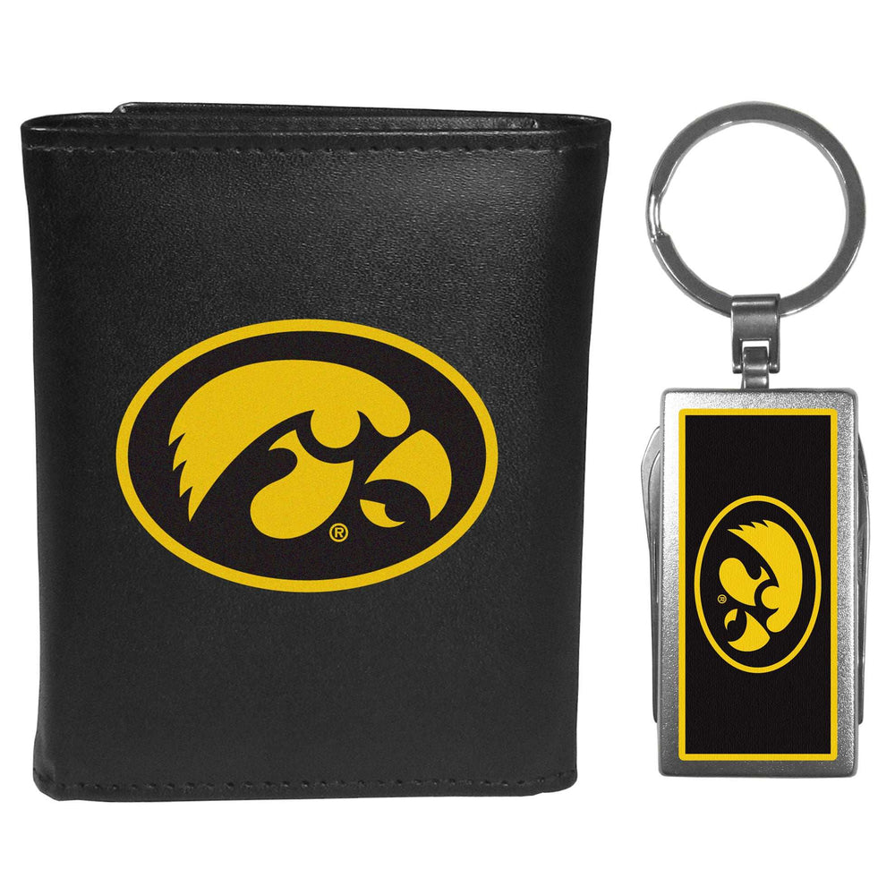 Iowa Hawkeyes Tri-fold Wallet & Multitool Key Chain - Iowa Hawkeyes - Flyclothing LLC