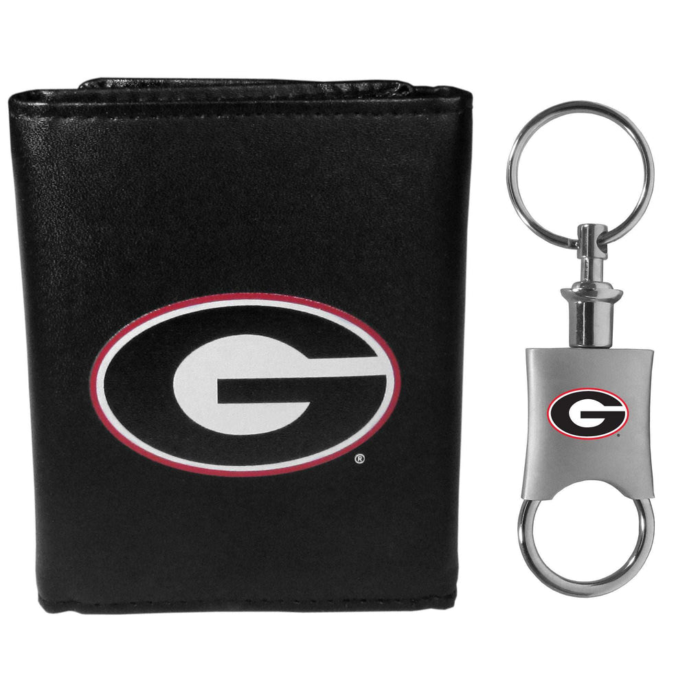 Georgia Bulldogs Tri-fold Wallet & Valet Key Chain - Georgia Bulldogs - Flyclothing LLC