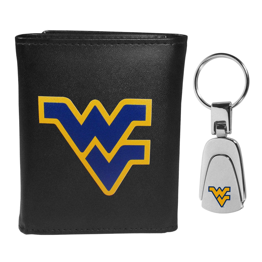 W. Virginia Mountaineers Tri-fold Wallet & Steel Key Chain - W. Virginia Mountaineers - Flyclothing LLC