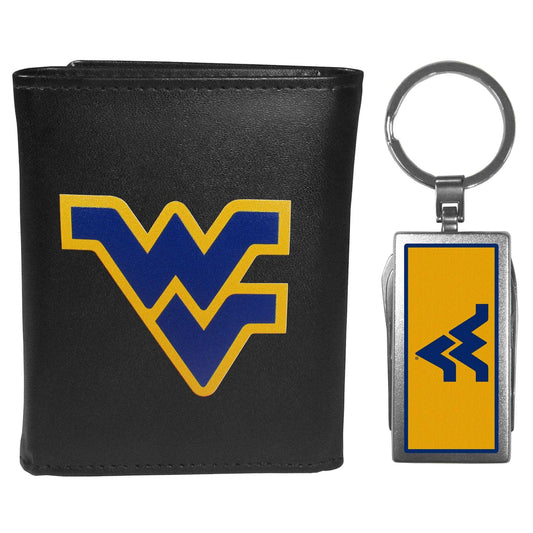 W. Virginia Mountaineers Tri-fold Wallet & Multitool Key Chain - W. Virginia Mountaineers - Flyclothing LLC