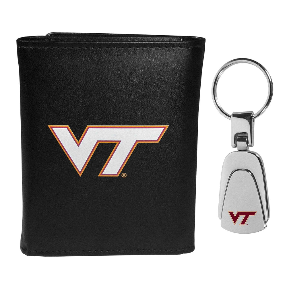 Virginia Tech Hokies Tri-fold Wallet & Steel Key Chain - Virginia Tech Hokies - Flyclothing LLC