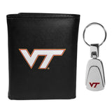 Virginia Tech Hokies Tri-fold Wallet & Steel Key Chain - Virginia Tech Hokies - Flyclothing LLC