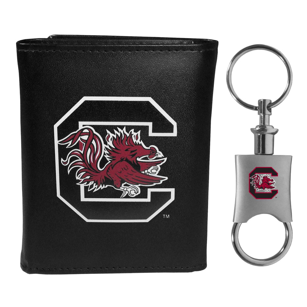 S. Carolina Gamecocks Tri-fold Wallet & Valet Key Chain - S. Carolina Gamecocks - Flyclothing LLC