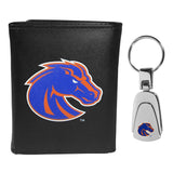 Boise St. Broncos Tri-fold Wallet & Steel Key Chain - Boise St. Broncos - Flyclothing LLC