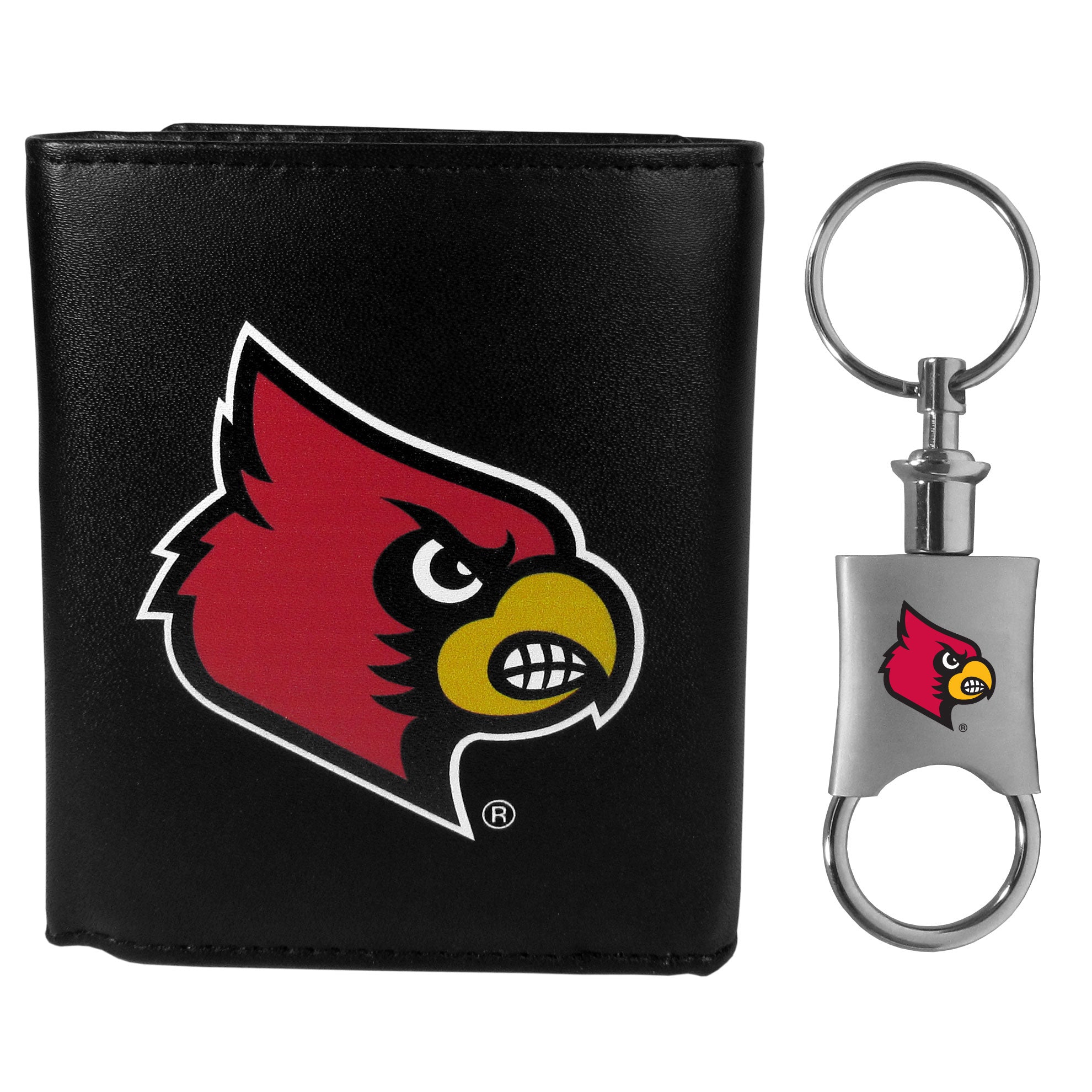 Louisville Cardinals Tri-fold Wallet & Valet Key Chain