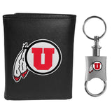 Utah Utes Tri-fold Wallet & Valet Key Chain - Utah Utes - Flyclothing LLC