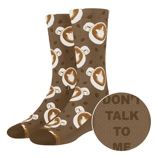 The Caf-fiend | Coffee Heel Hammock™ Crew Socks - Shinesty - Flyclothing LLC