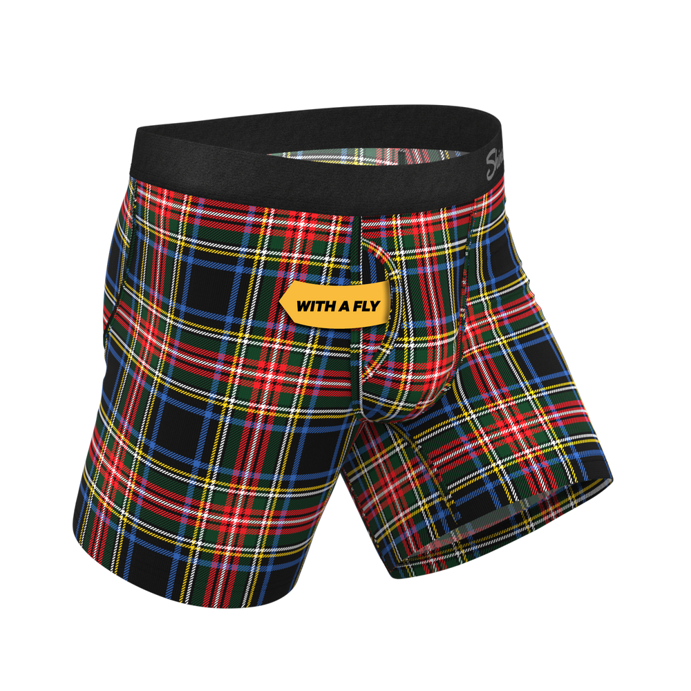 The Cappuccino | Holiday Tartan Plaid Ball Hammock® Pouch Underwear With Fly - Shinesty - Flyclothing LLC