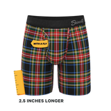 The Cappuccino | Holiday Tartan Plaid Long Leg Ball Hammock® Pouch Underwear With Fly - Shinesty - Flyclothing LLC