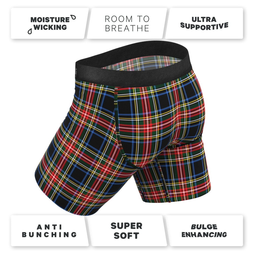 The Cappuccino | Holiday Tartan Plaid Long Leg Ball Hammock® Pouch Underwear With Fly - Shinesty - Flyclothing LLC