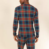 The Cappuccino | Holiday Tartan Plaid SleepDeep™ Men’s Long Sleeve Pajama Shirt - Shinesty - Flyclothing LLC