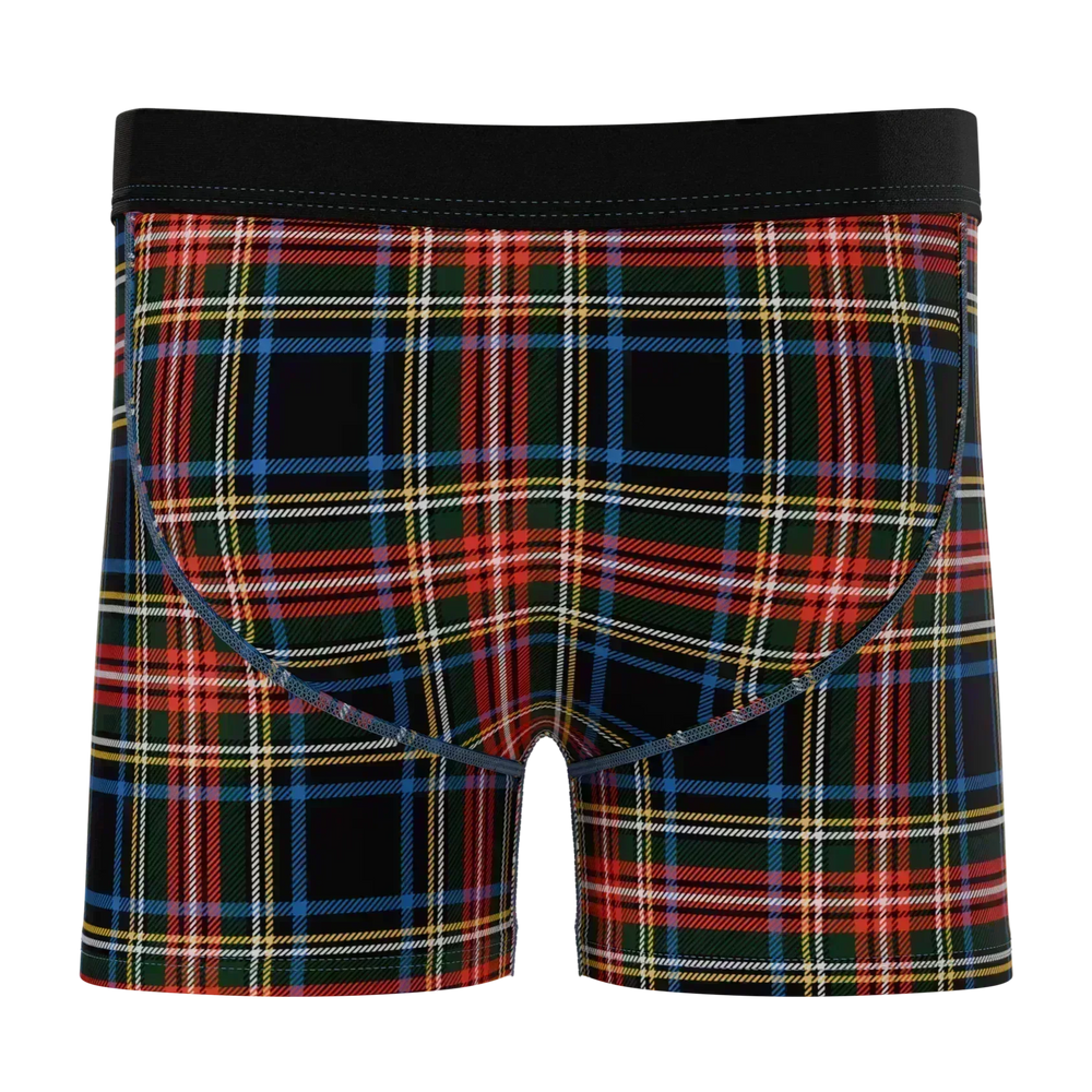 The Cappuccino | Holiday Tartan Plaid Boy's Boxer Briefs - Shinesty - Flyclothing LLC