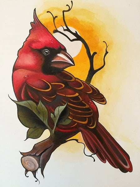 Black Market Art Company Cardinal Print - Black Market Art Company - Flyclothing LLC