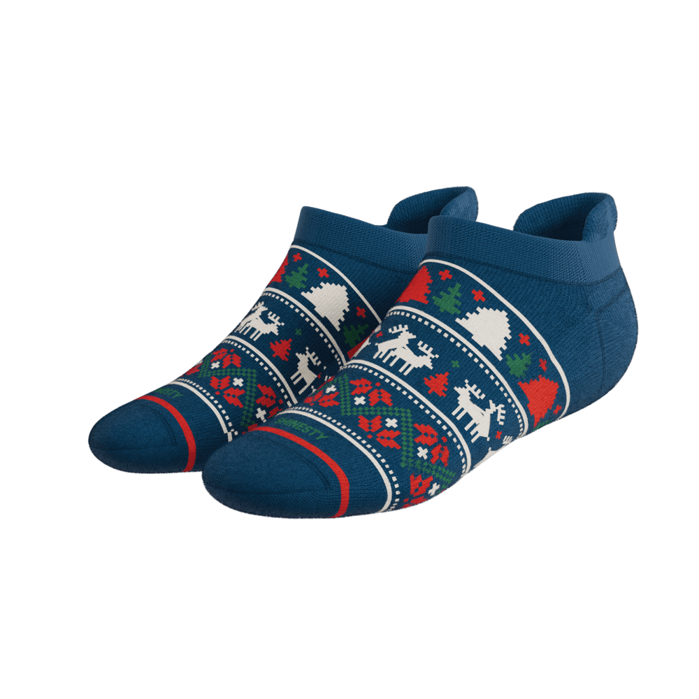 The Caribou Lous | Christmas Deer Heel Hammock™ Ankle Socks - Shinesty - Flyclothing LLC