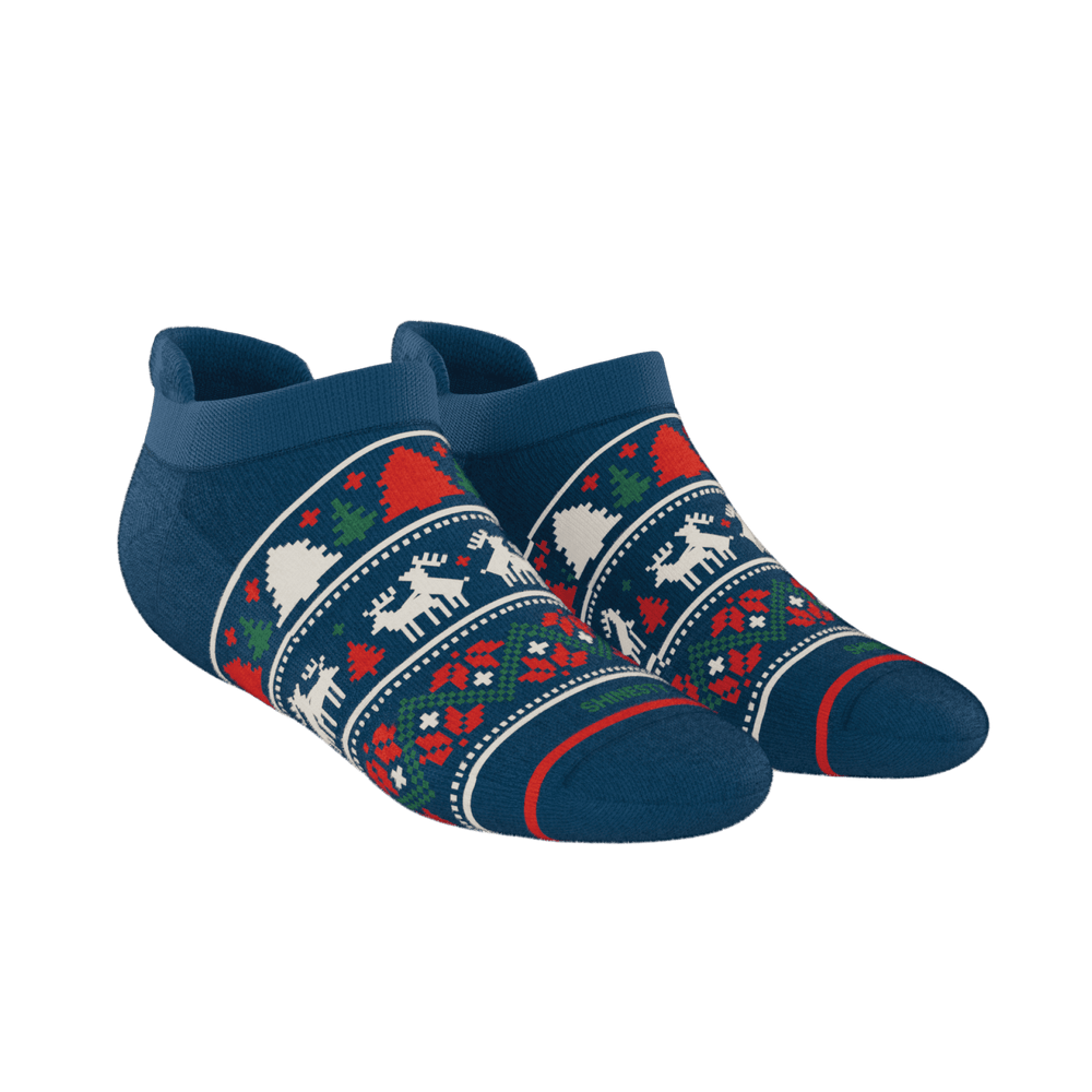 The Caribou Lous | Christmas Deer Heel Hammock™ Ankle Socks - Shinesty - Flyclothing LLC