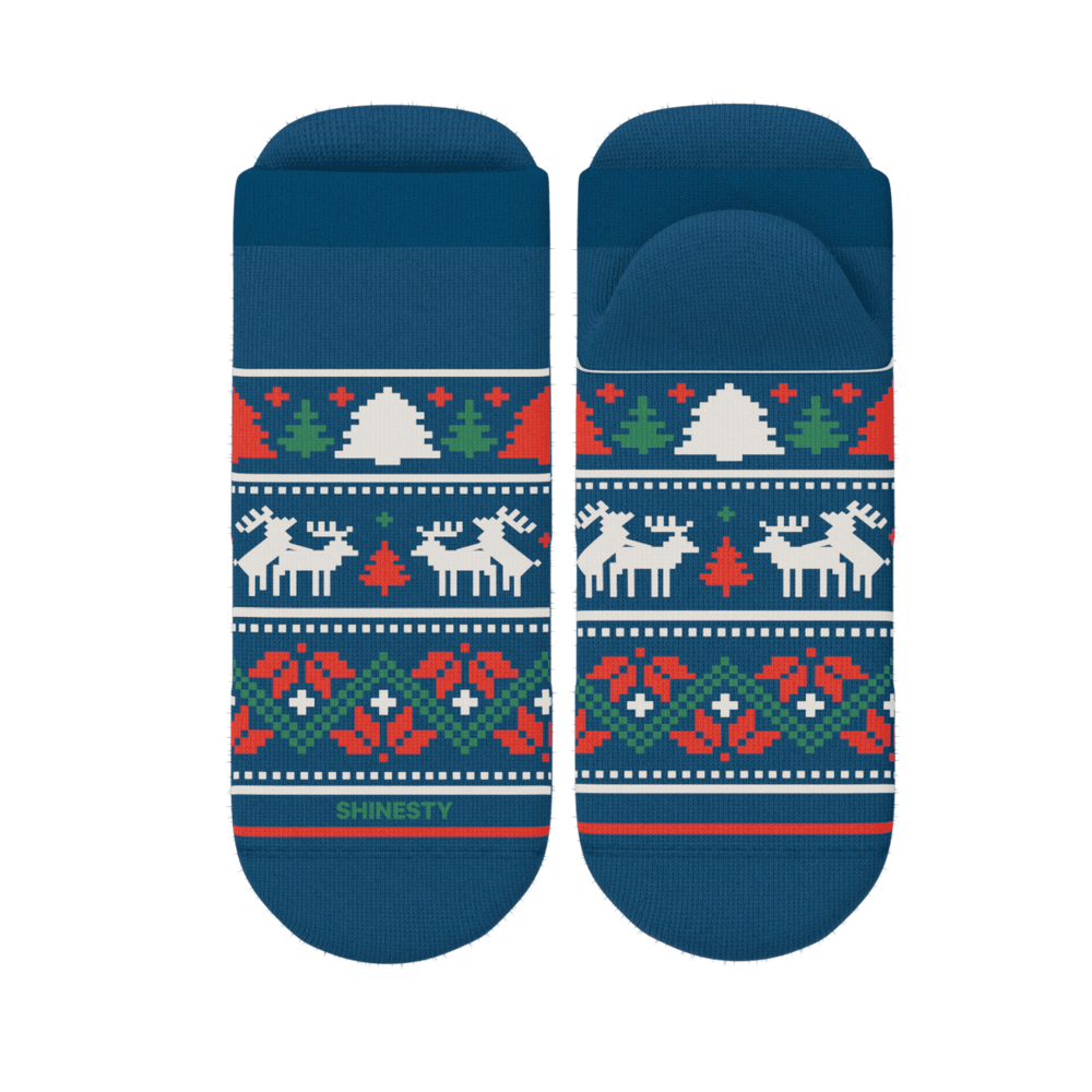 The Caribou Lous | Christmas Deer Heel Hammock™ Ankle Socks - Shinesty - Flyclothing LLC