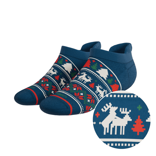 The Caribou Lous | Christmas Deer Heel Hammock™ Ankle Socks - Shinesty - Flyclothing LLC