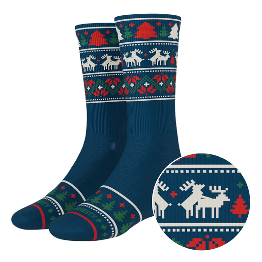 The Caribou Lous | Christmas Deer Heel Hammock™ Crew Socks - Shinesty - Flyclothing LLC