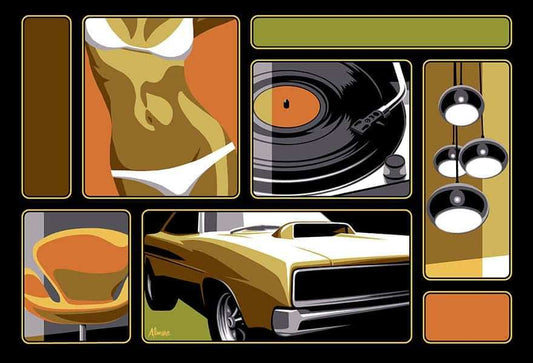 Black Market Art Company Charger Lounge Print - Black Market Art Company - Flyclothing LLC