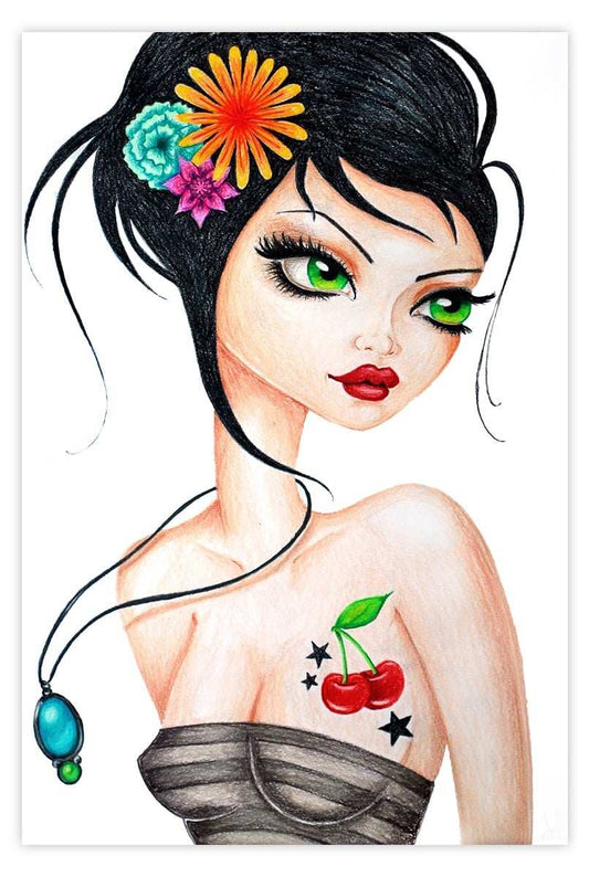 Black Market Art Company Cherry Bomb Print - Black Market Art Company - Flyclothing LLC