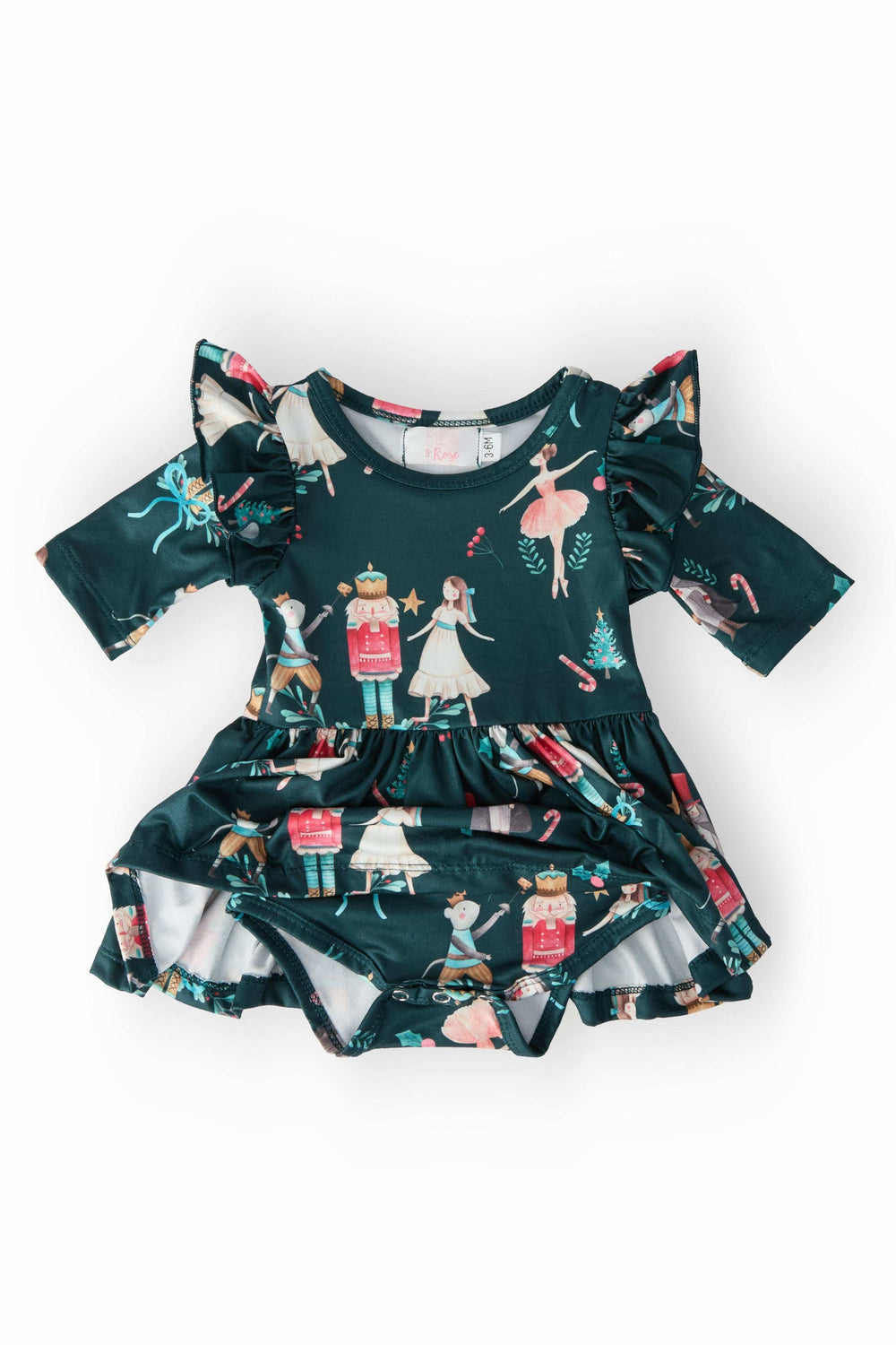 Christmas Ballet Twirl Flutter Bodysuit - Mila & Rose ® - Flyclothing LLC