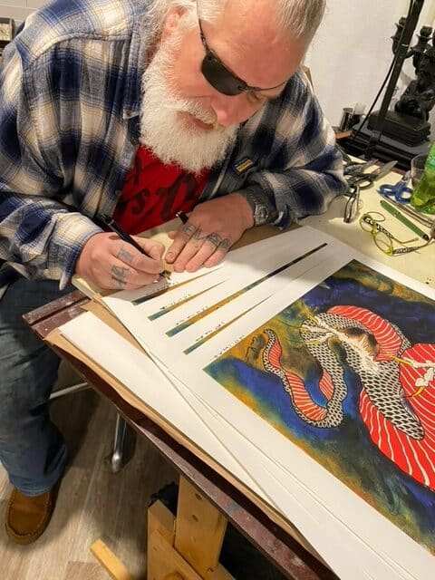 Black Market Art Company Rising Dragon & Limited Edition Signed Archival Paper Print Print - Black Market Art Company - Flyclothing LLC