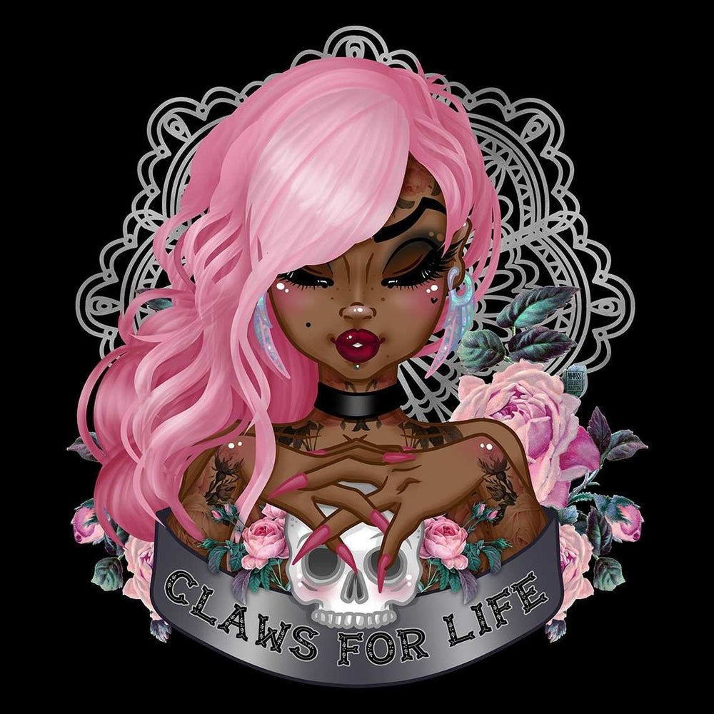 Black Market Art Company Claws for Life & Pink Print - Black Market Art Company - Flyclothing LLC