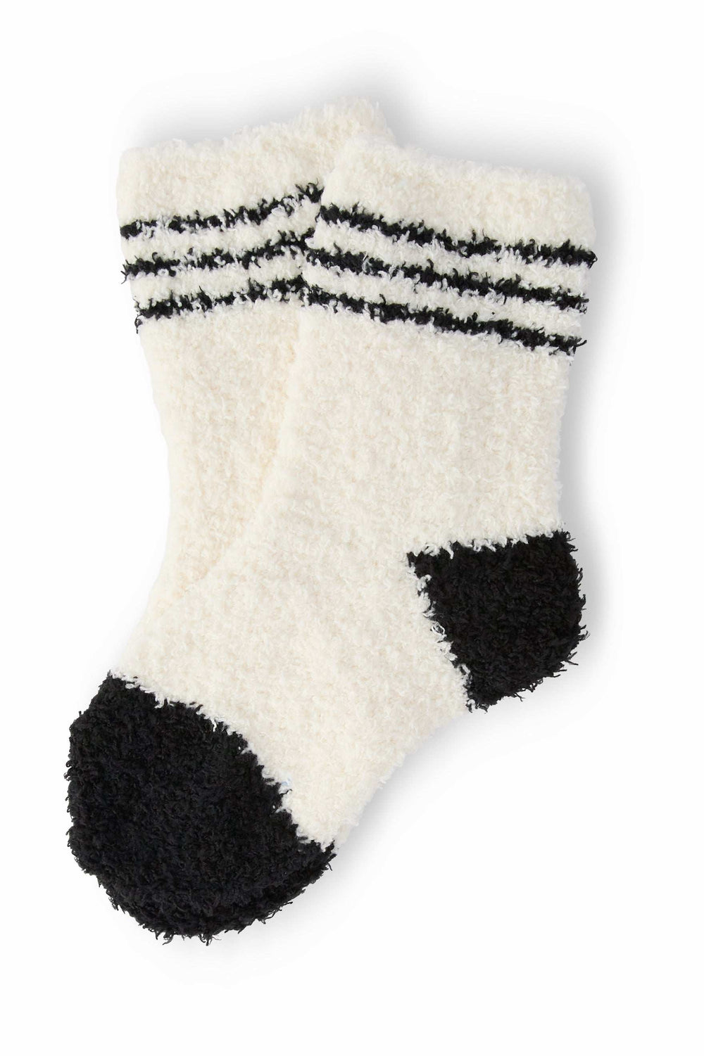 Coconut/Black Sporty Cozy Socks - Mila & Rose ® - Flyclothing LLC