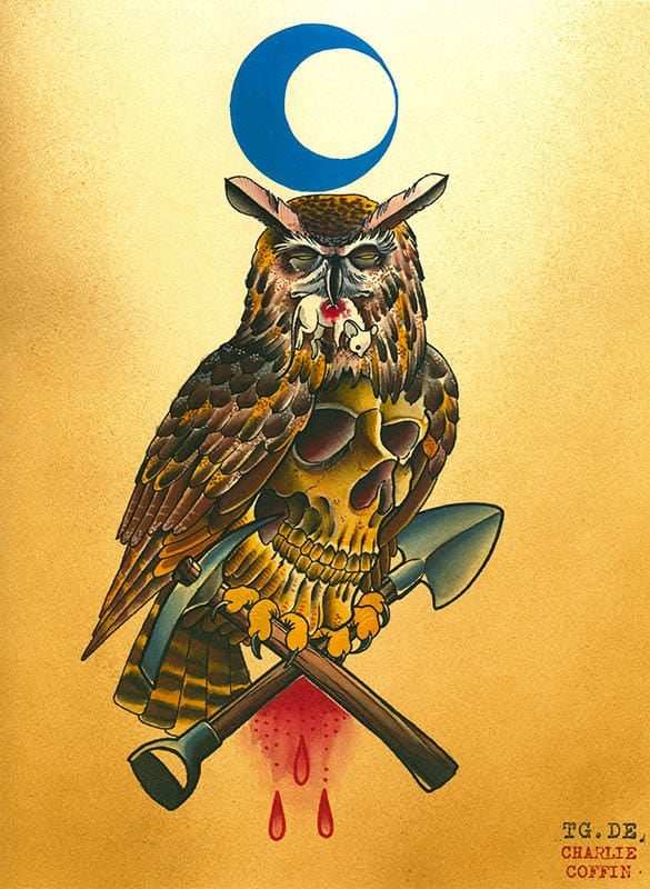 Black Market Art Company Coffin Owl Print - Black Market Art Company - Flyclothing LLC