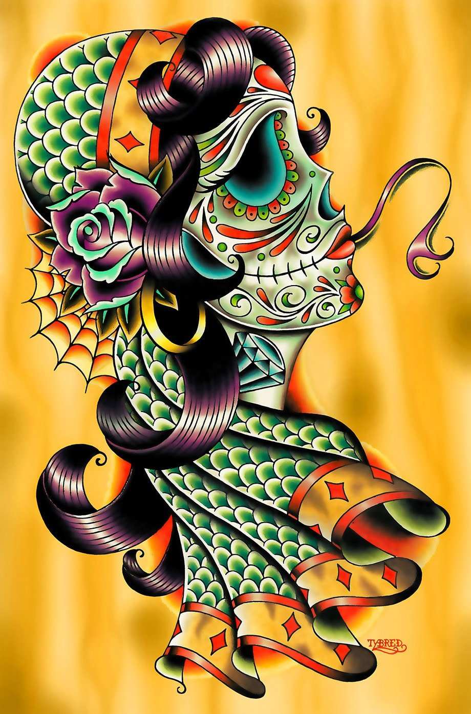 Black Market Art Company Cold Blooded Gypsy Print - Black Market Art Company - Flyclothing LLC