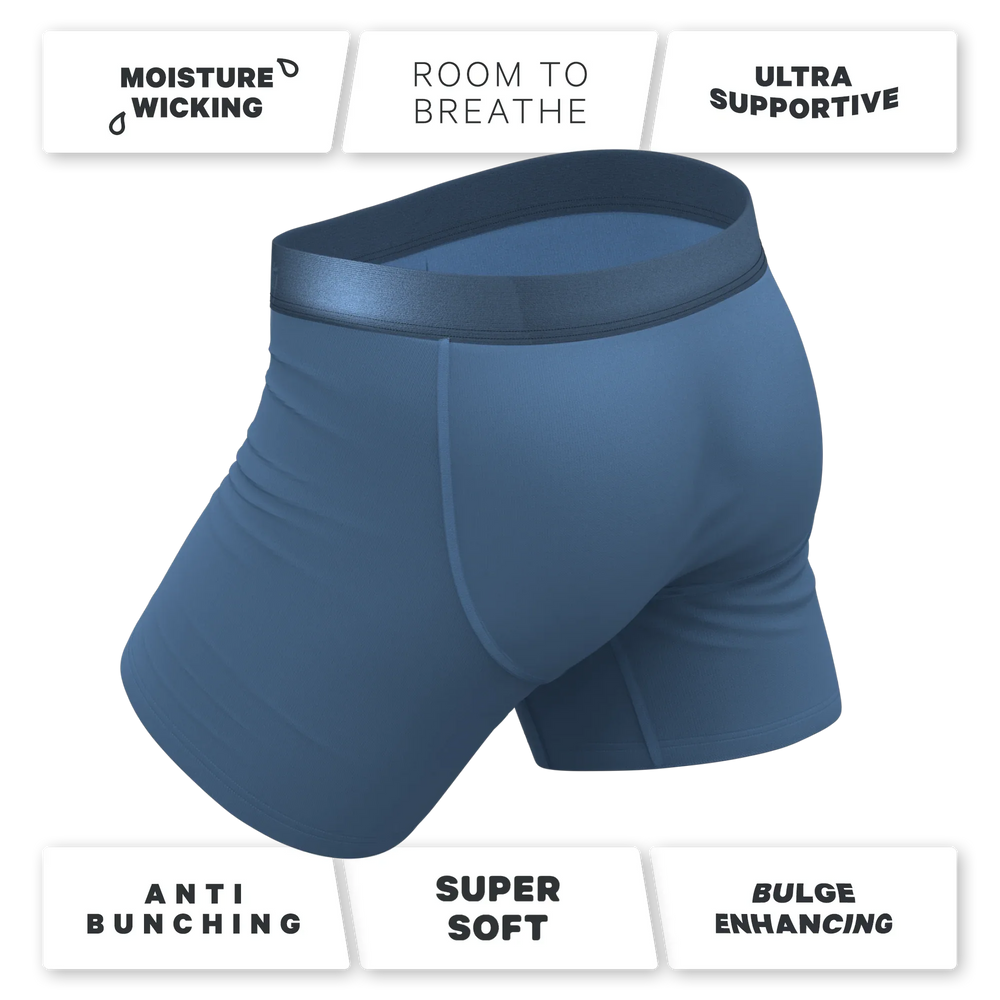 The Cool Cobalt | Slate Blue Ball Hammock® Pouch Underwear With Fly - Shinesty - Flyclothing LLC