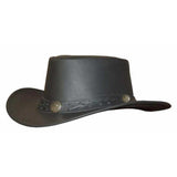 Countryside - Mens Premium Leather Cowboy Hat - Unik Just for Bikers - Flyclothing LLC