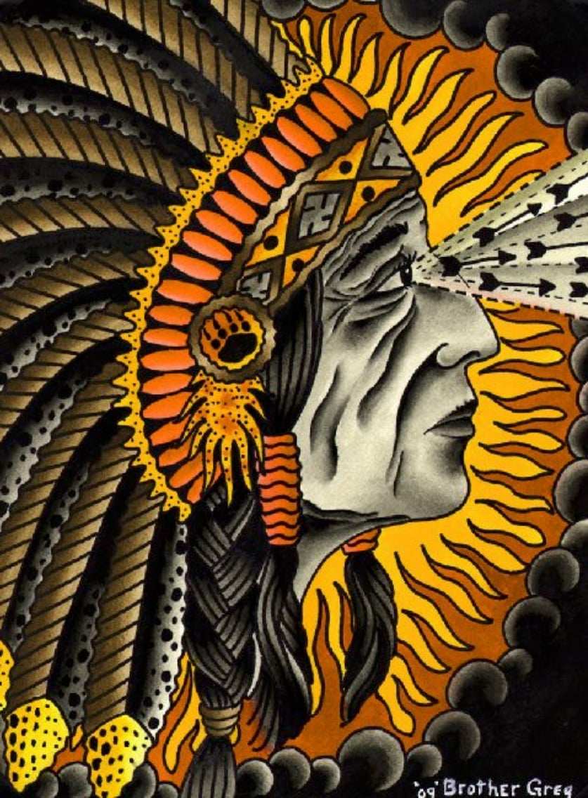 Black Market Art Company Crazy Horse Print - Black Market Art Company - Flyclothing LLC