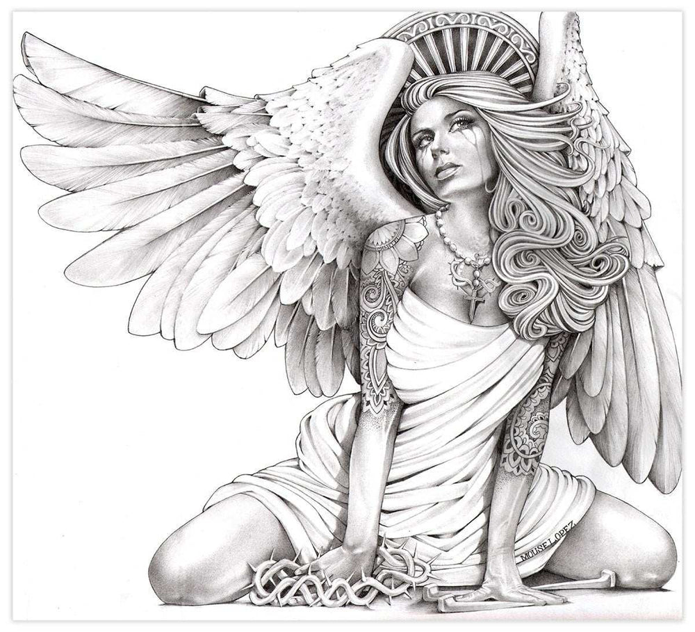 Black Market Art Company Crying Angel Print - Black Market Art Company - Flyclothing LLC