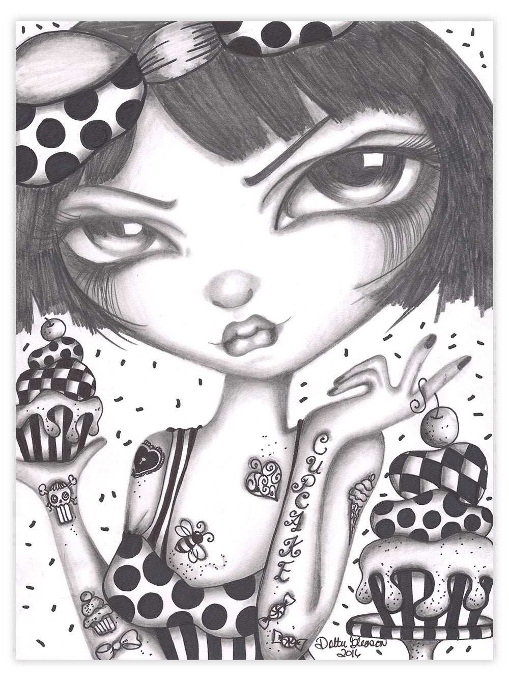 Black Market Art Company Cupcake Claire Print - Black Market Art Company - Flyclothing LLC