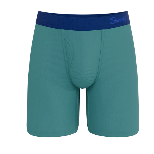 The Curacao | Teal Long Leg Ball Hammock® Pouch Underwear With Fly - Shinesty - Flyclothing LLC